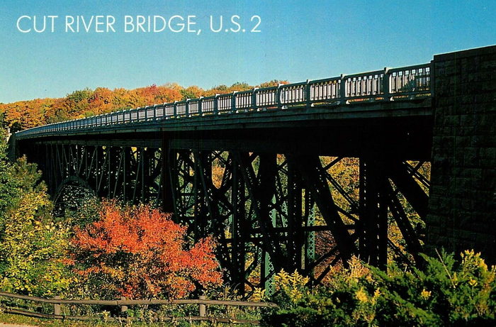 Cut River Bridge - Postcard (newer photo)